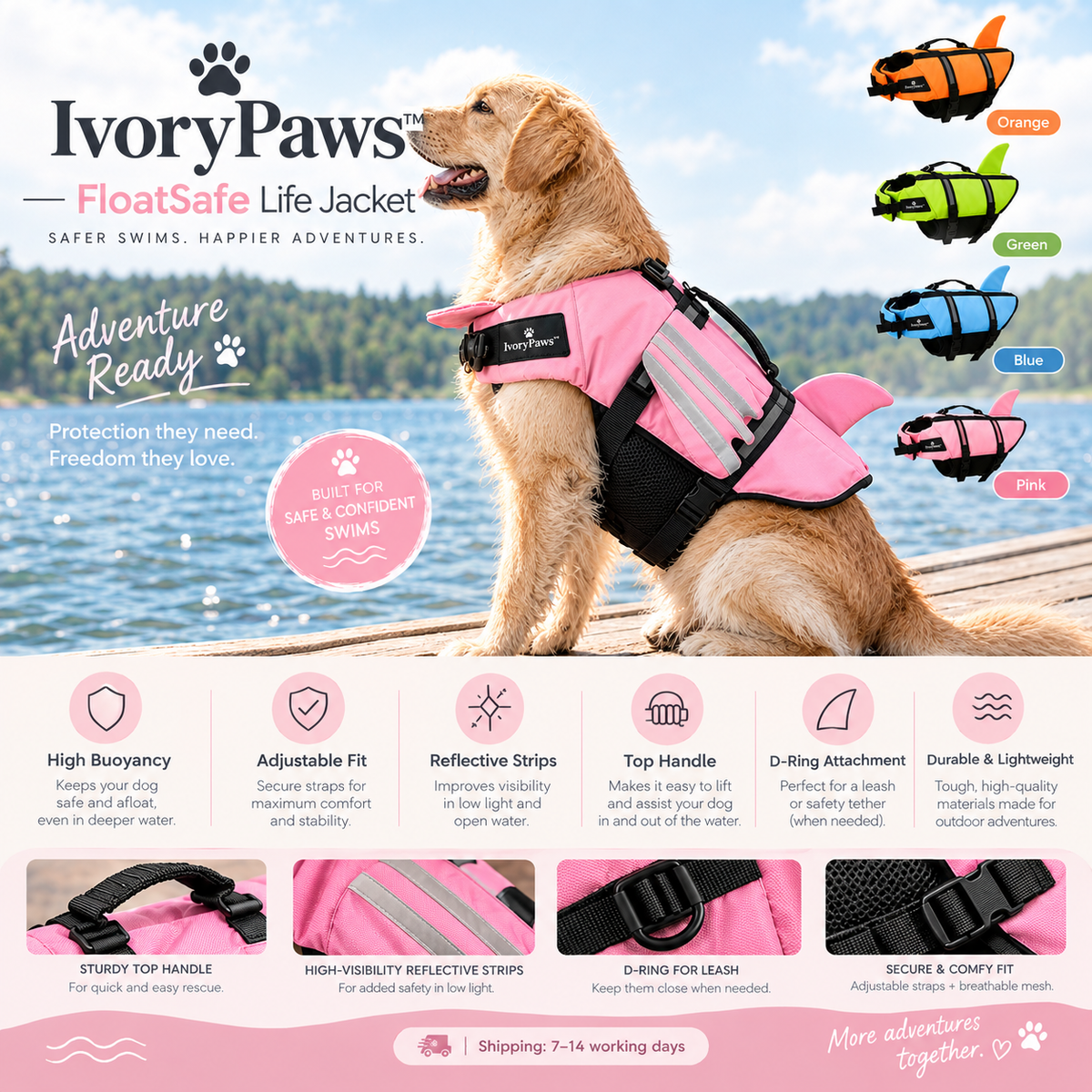 IvoryPaws™ FloatSafe Life Jacket