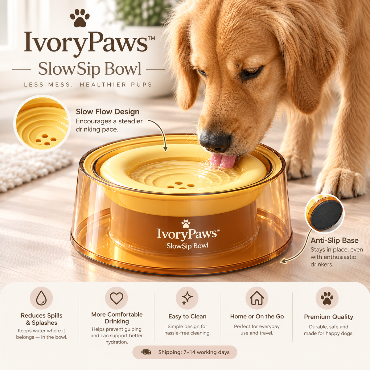 IvoryPaws™ SlowSip Bowl