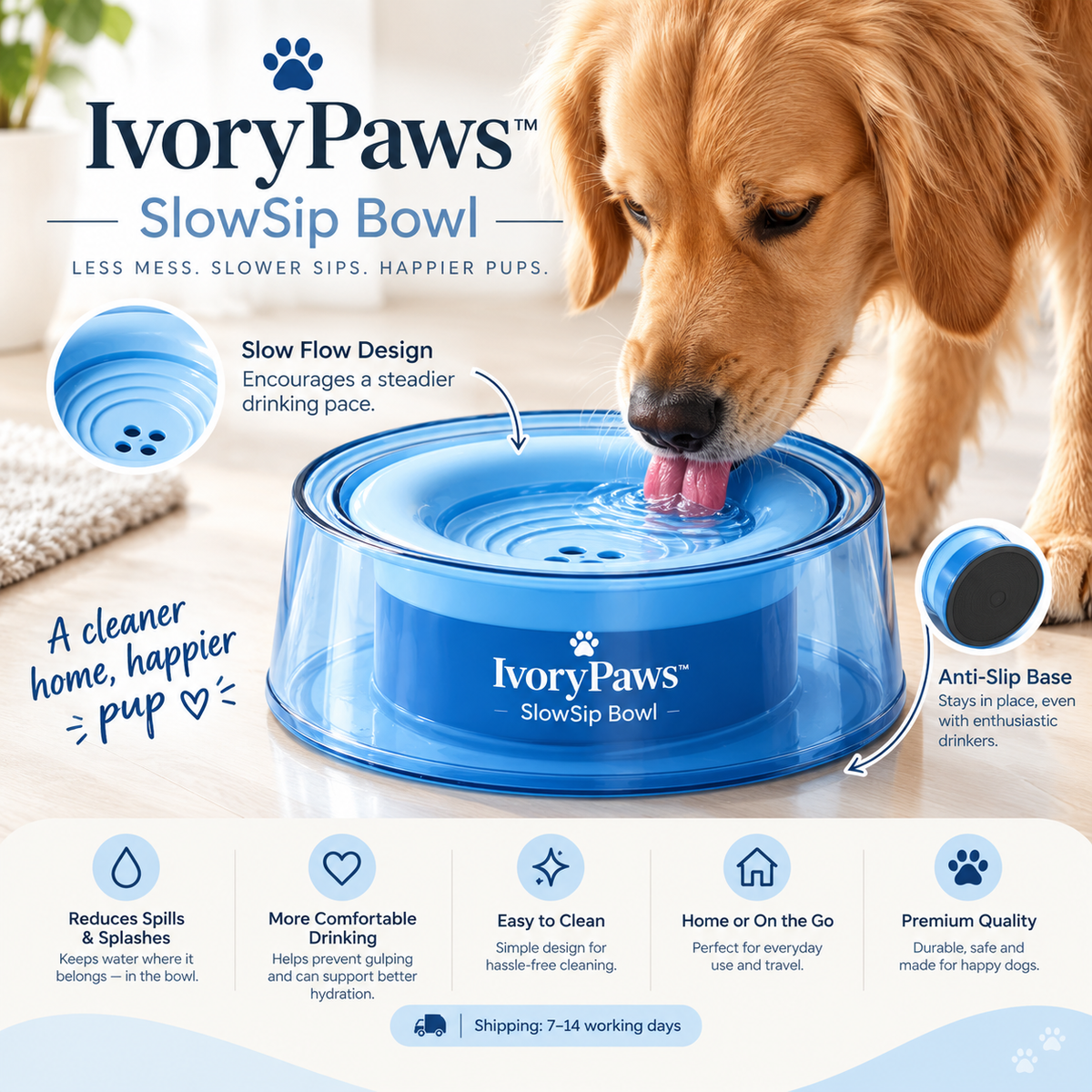 IvoryPaws™ SlowSip Bowl